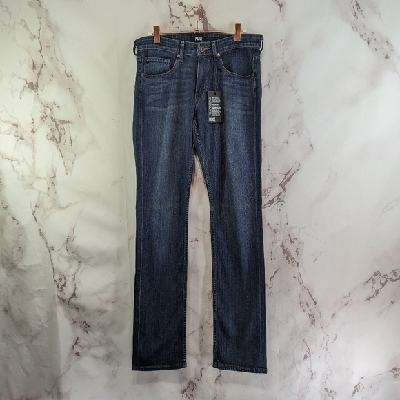Paige Jeans Mens 29 X 32 Federal Slim Straight Stretch Denim Dark Wash Rand - Picture 1 of 11